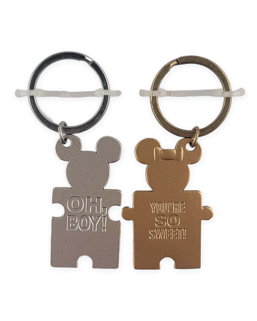 Disney Parks Keychain - Mickey & Minnie - Two Piece Puzzle