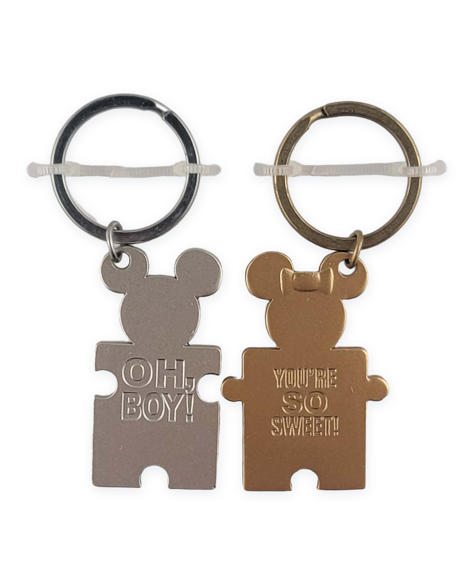 Disney Parks Keychain - Mickey & Minnie - Two Piece Puzzle