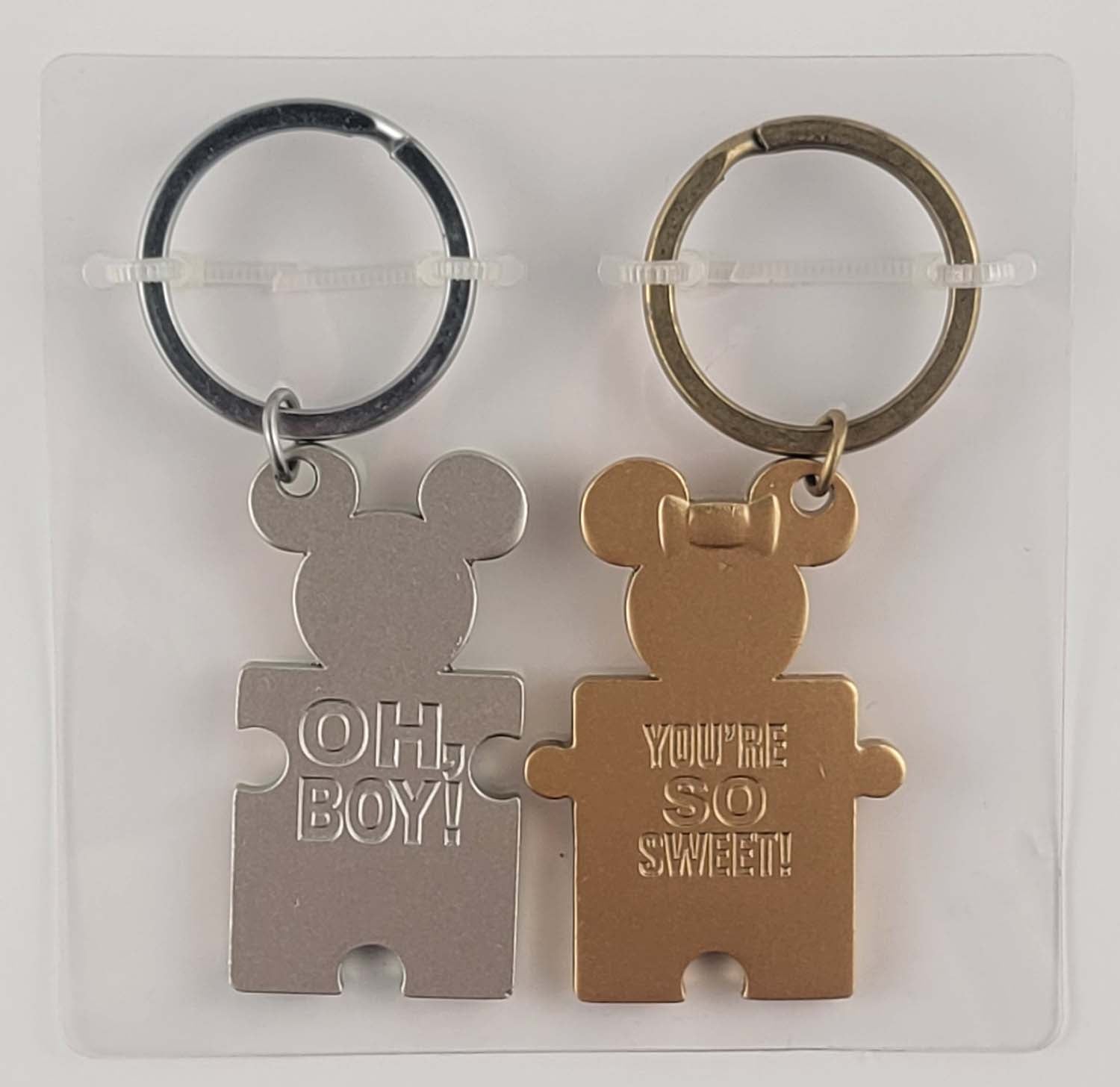 Disney Parks Keychain - Mickey & Minnie - Two Piece Puzzle