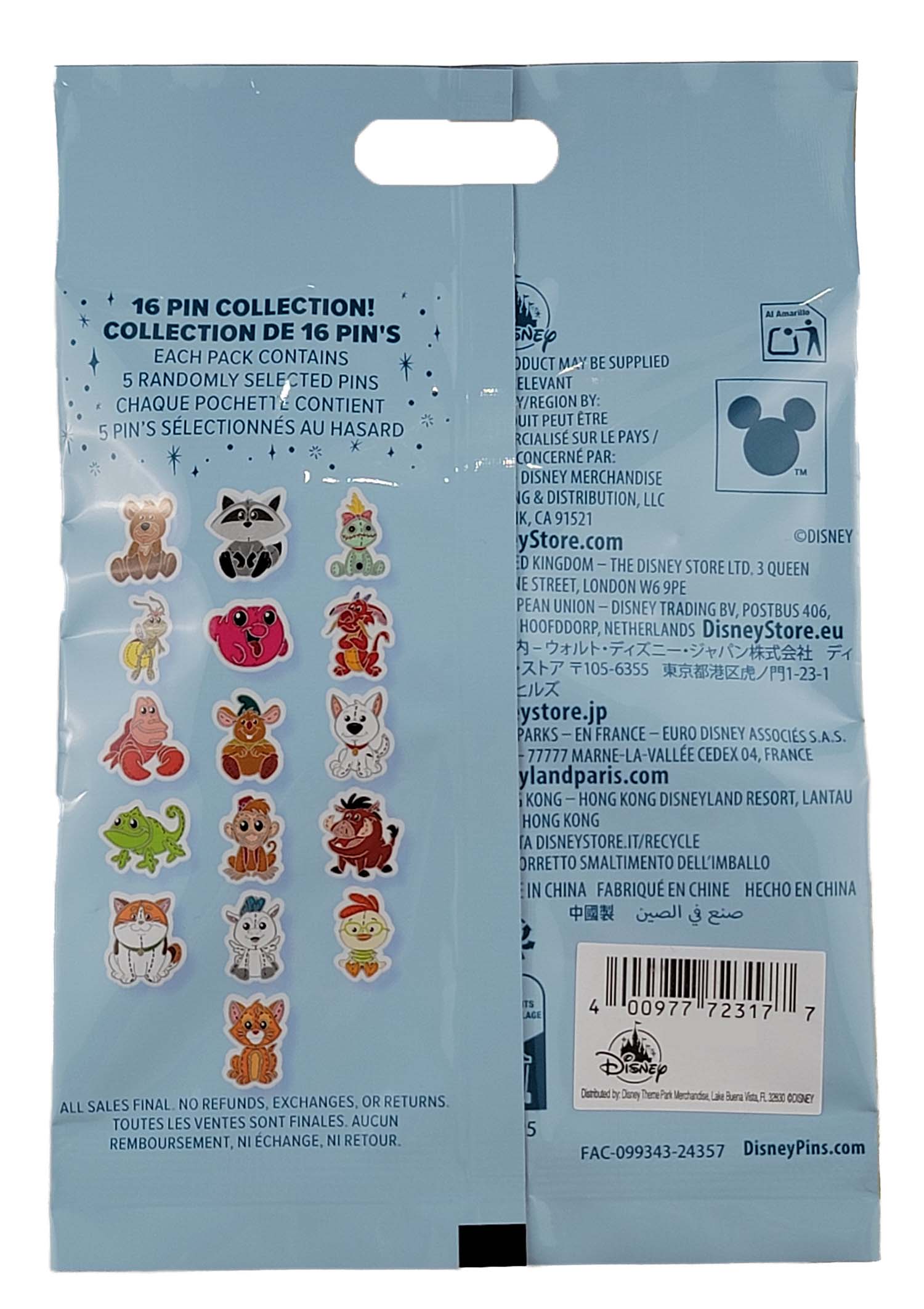 Disney Pin - Pixie Plush Mystery Series - 5 Pin Pack