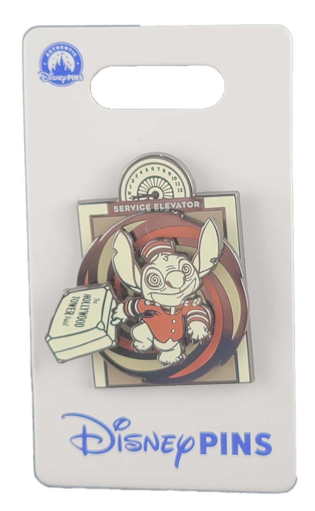 Disney Pin - Hollywood Tower Hotel - Stitch - Service Elevator Bellhop - Spinner, view 1
