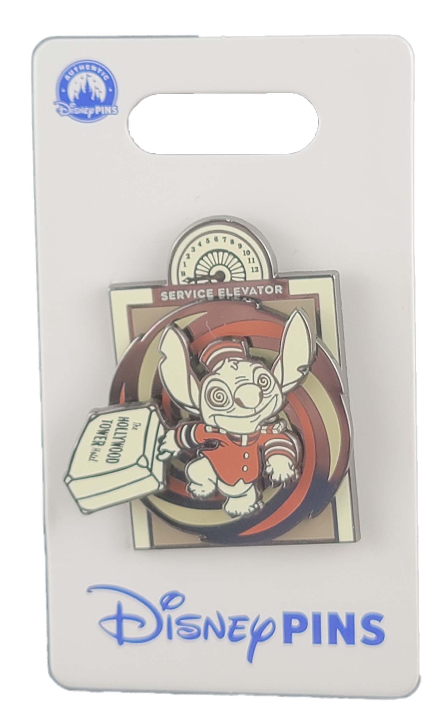 Disney Pin - Hollywood Tower Hotel - Stitch - Service Elevator Bellhop - Spinner, view 1