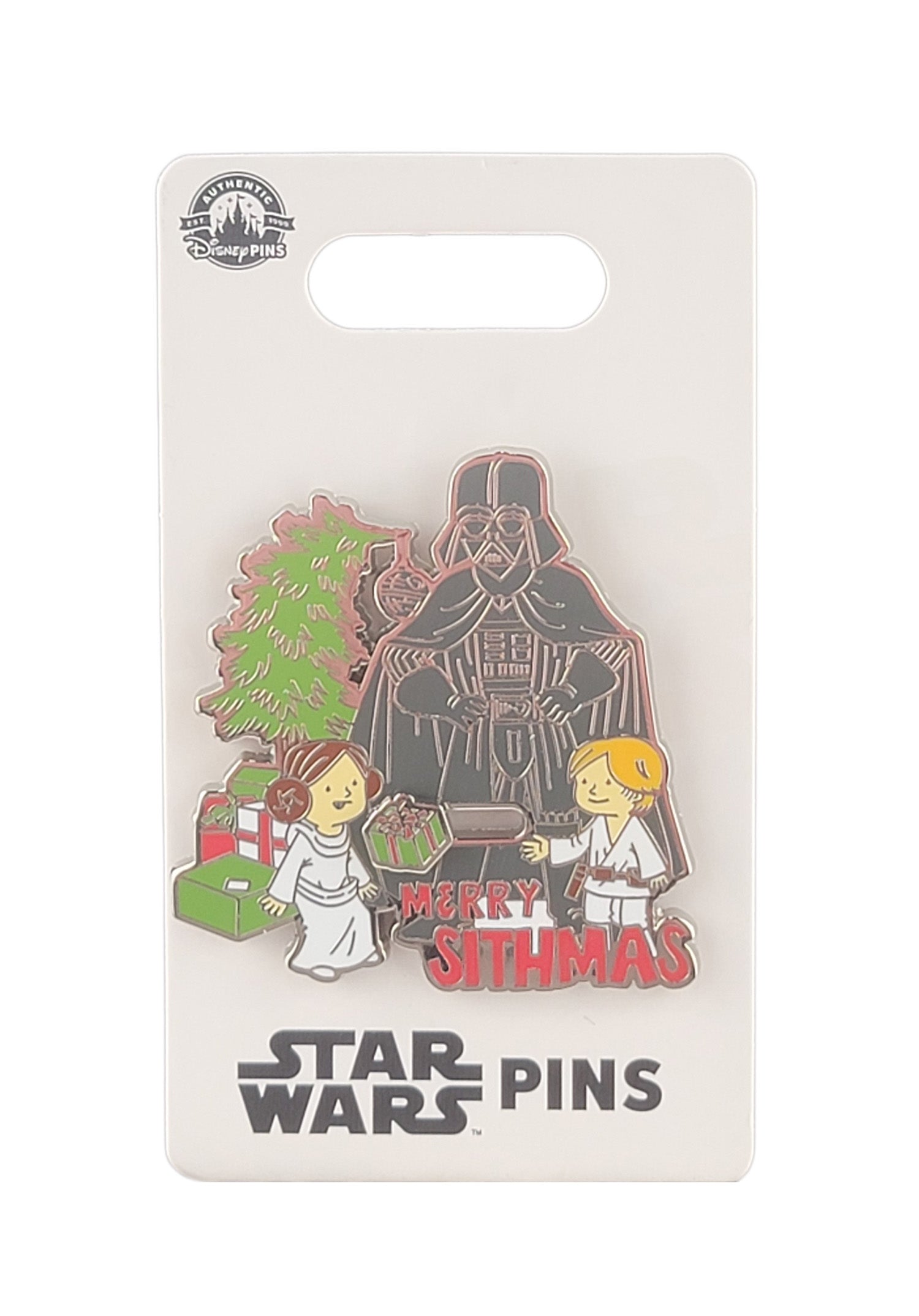 Disney Pin - Christmas Holiday 2023 - Darth Vader, Luke Skywalker and Princess Leia Organa Merry Sithmas