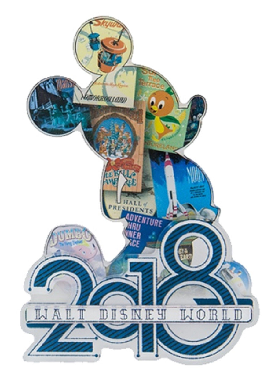 Disney Parks Magnet - Walt Disney World - Dated 2018 - Mickey Mouse - front view