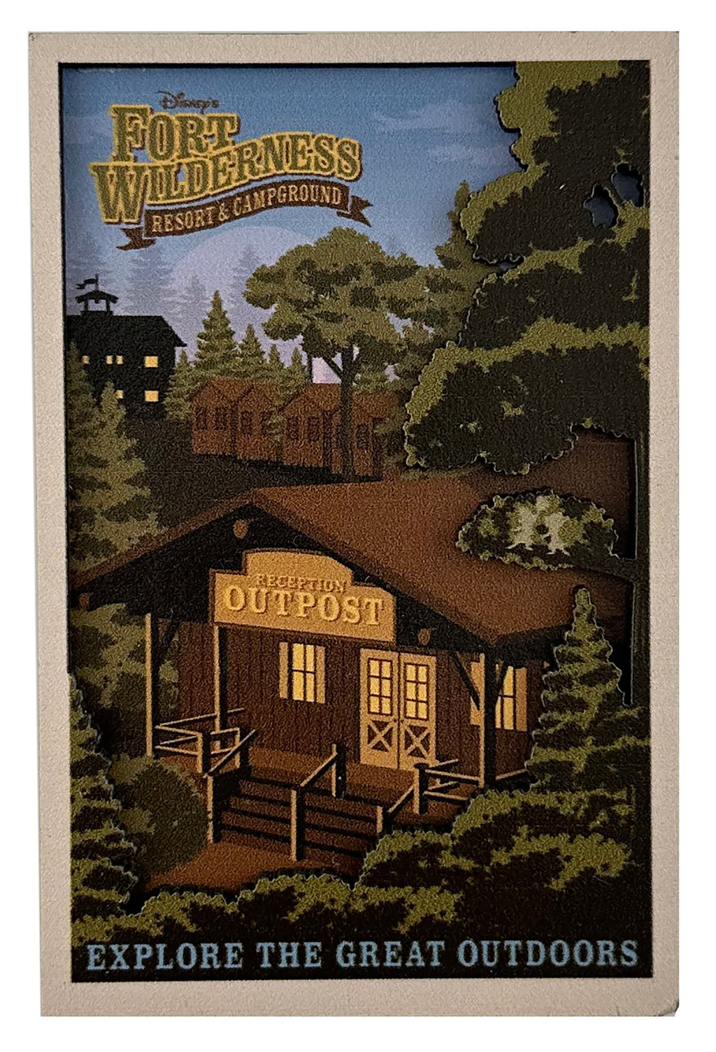 Disney Parks Magnet - Fort Wilderness Outpost - Chip & Dale - front view