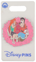 Disney Pin - Goofy Movie - Max and Roxanne - Pink Wreath