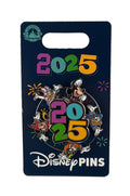 Disney Pin - Parks Dated 2025 - Mickey Mouse and Friends - Minnie, Donald, Daisy, Goofy, and Pluto - Spinner