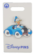 Disney Pin - Donald Duck - Smiling - Driving Blue Roadster Car