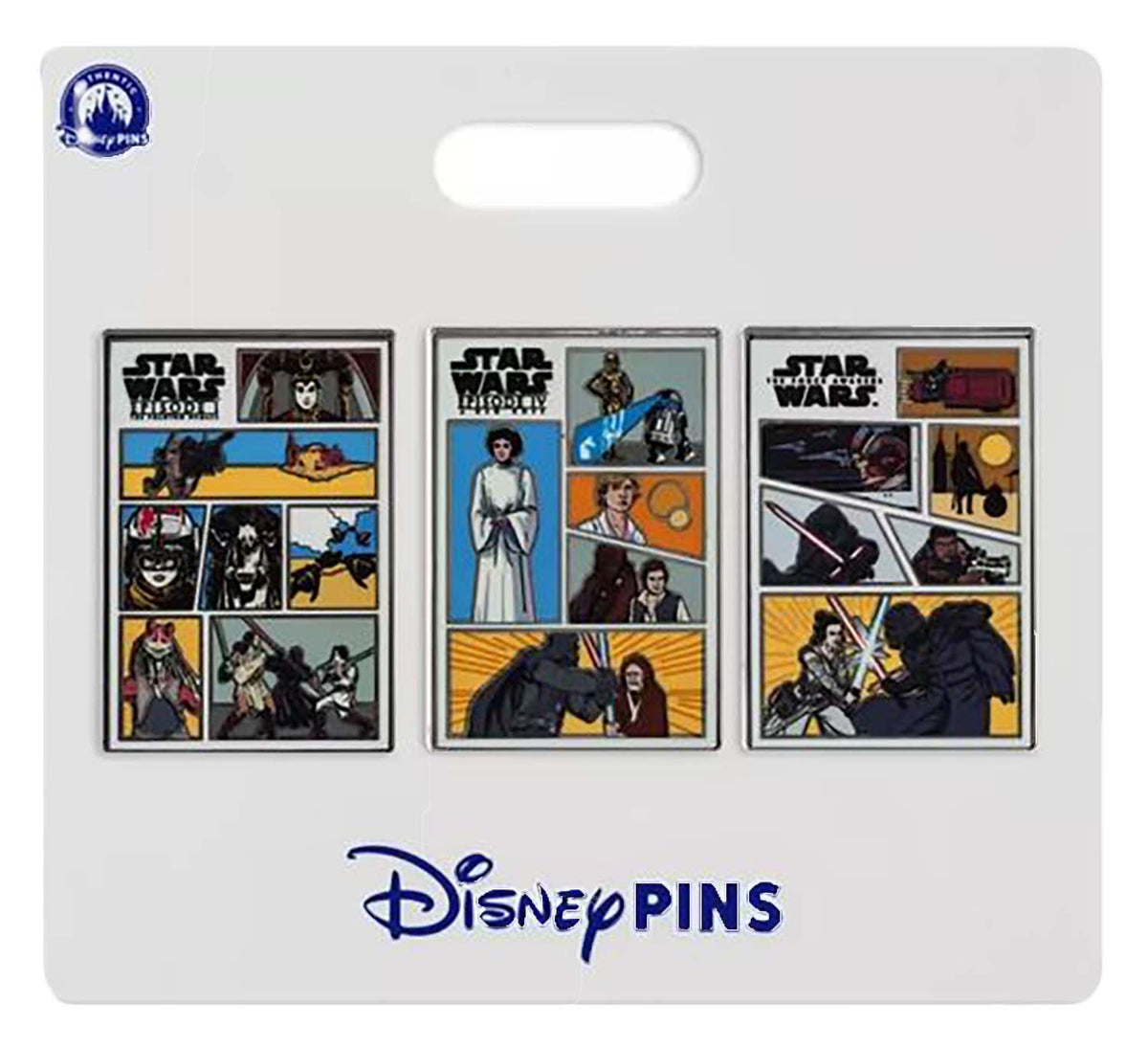 Disney Pin - Booster Set - Star Wars Comic Pages - 3-Pin Set - front view