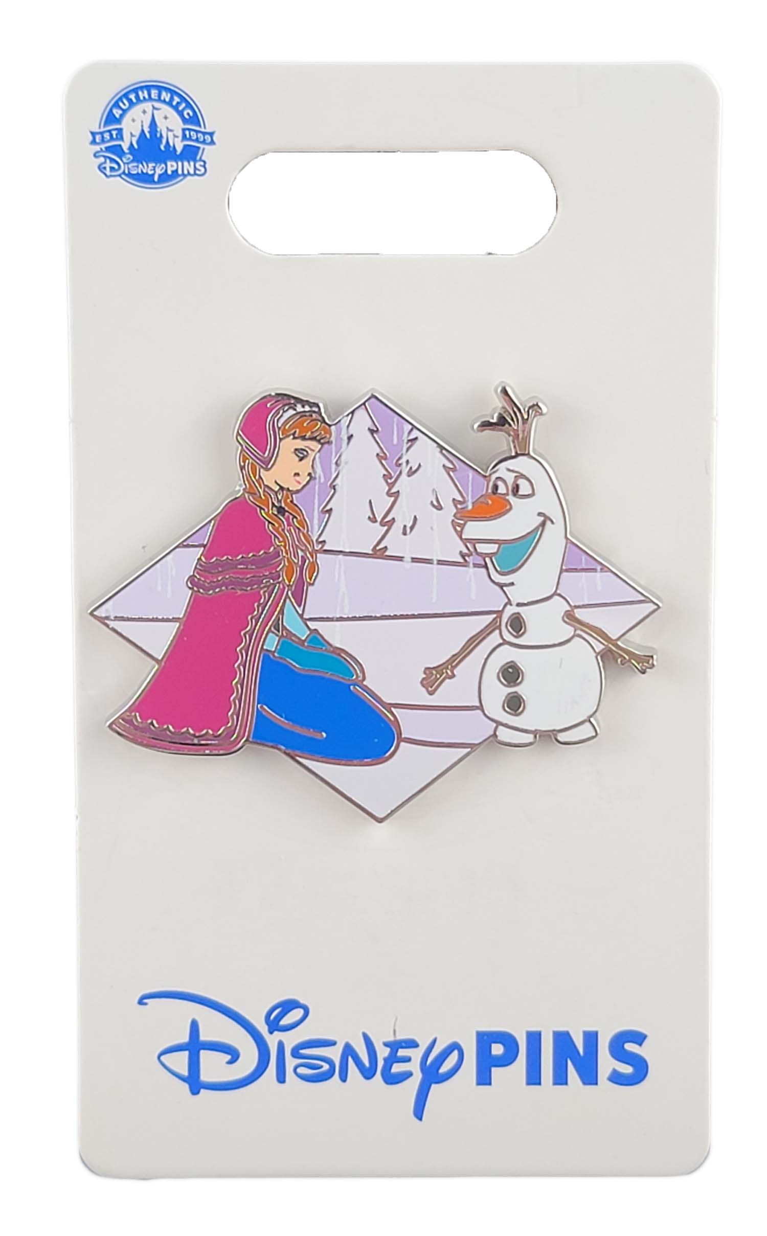 Disney Pin - Frozen - Anna and Olaf - Kneeling on Ice