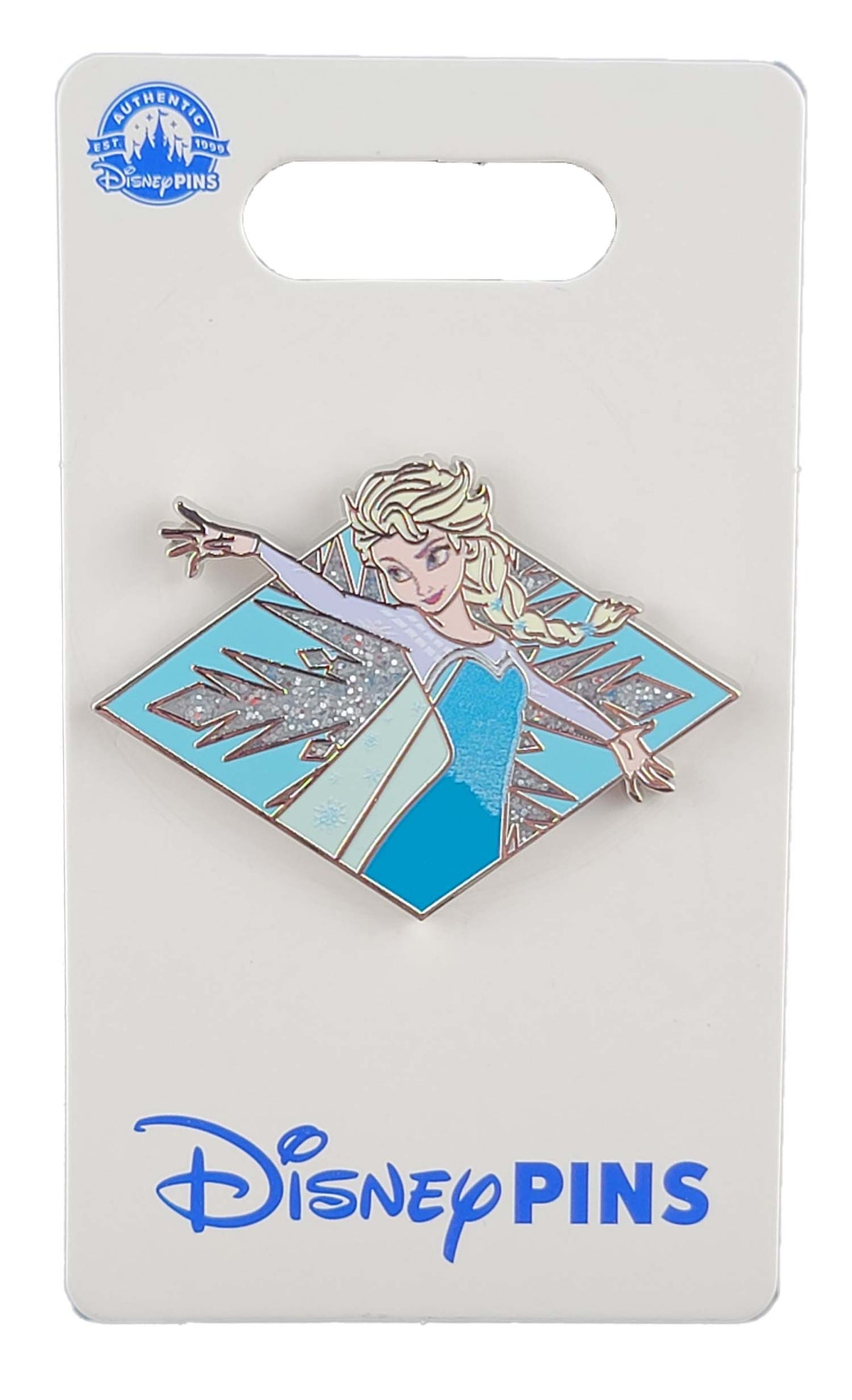Disney Pin - Frozen - Elsa - Glitter Snowflake - Diamond - front view