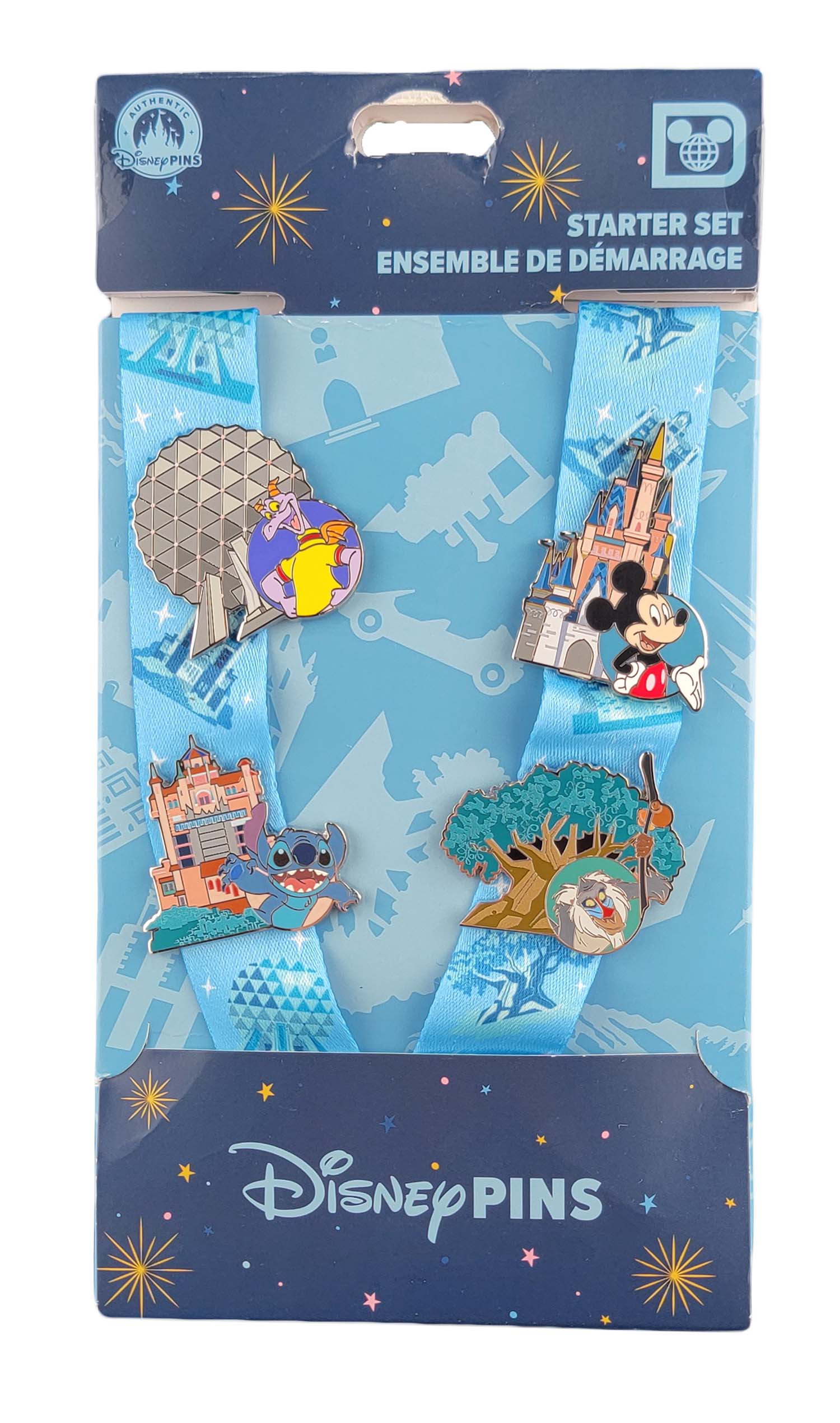 Disney Pin Starter Set - WDW - Park Icons - Spaceship Earth, Cinderella Castle, Tower of Terror and Tree of Life