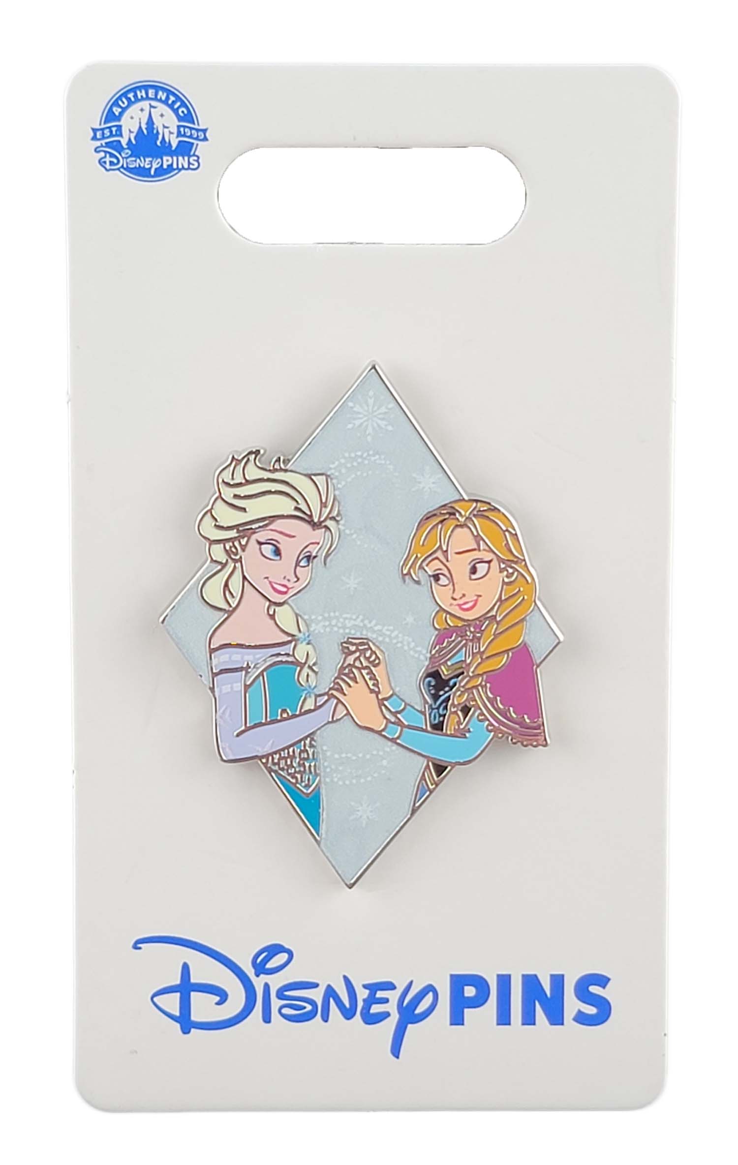 Disney Pin - Frozen - Anna and Elsa - Holding Hands - Diamond Shape