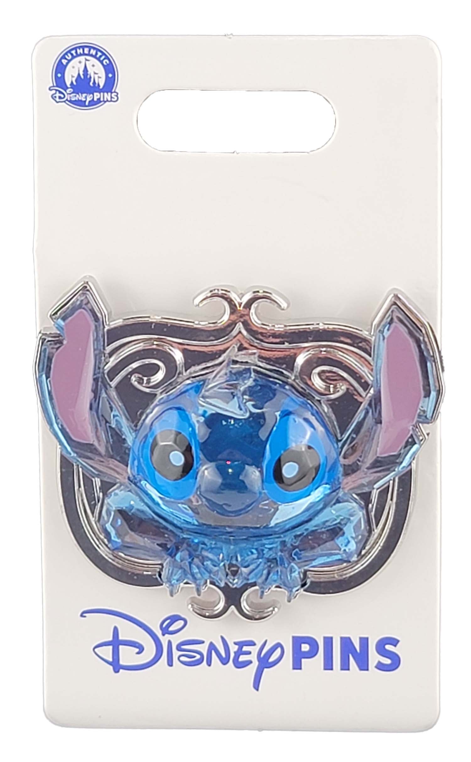Disney Pin - 3D Sculpted Acrylic Crystal - Lilo and Stitch - Stitch Face