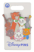 Disney Pin - Character Clusters - Aristocats - O'Malley, Duchess, Marie, Toulouse, Berlioz, Hit Cat, and Scat Cat