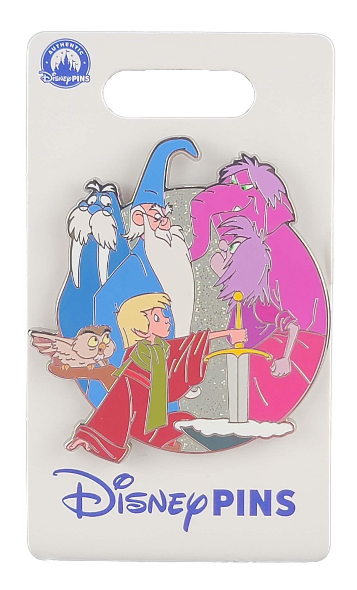 Disney Pin - Character Cluster - Sword in the Stone - Arthur, Archimedes the Owl, Madam Mim and Merlin