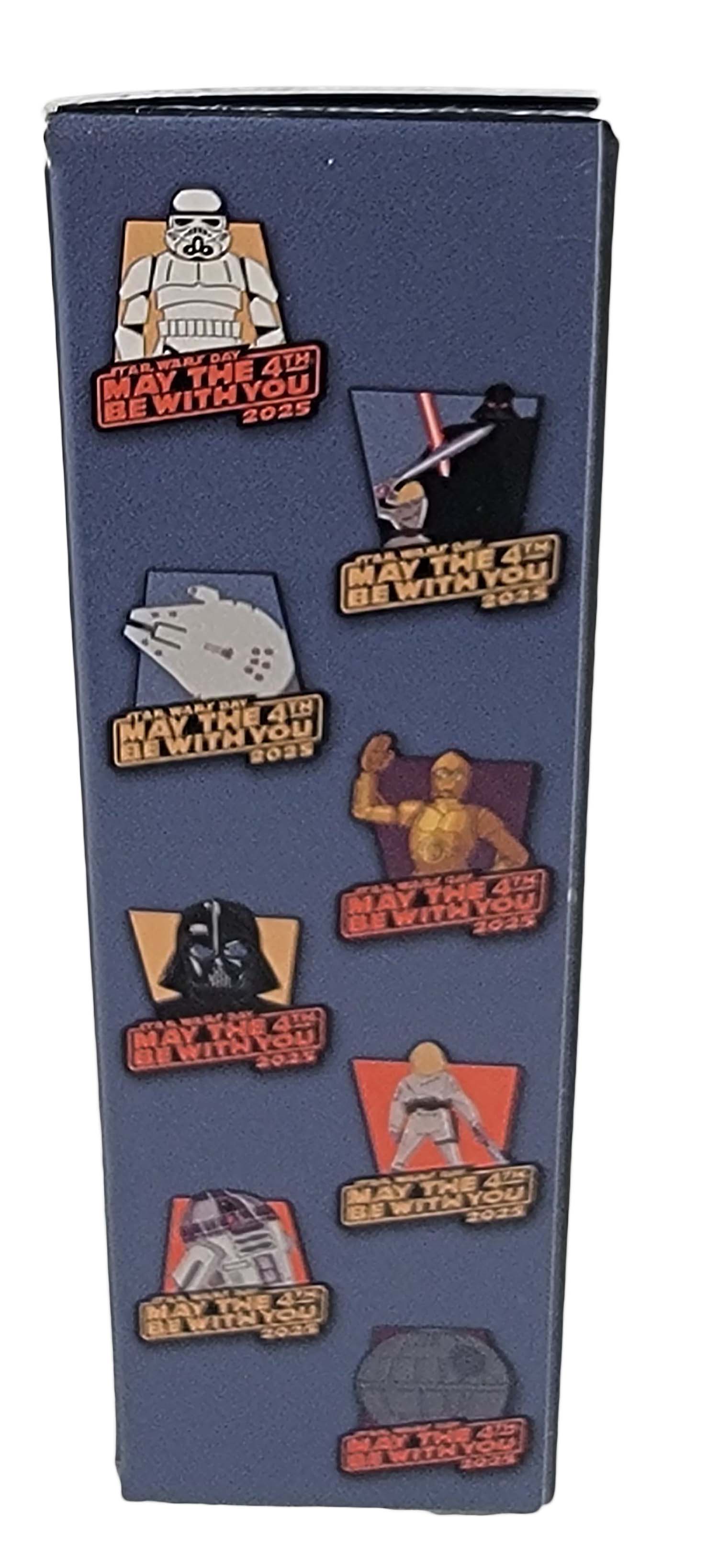Disney Pin - Star Wars Day 2025 Mystery Box - 2 Random Pins - Sealed - package and series details