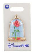 Disney Pin - Beauty and the Beast - Enchanted Rose in Bell Dome - 3D Sculpted - front view