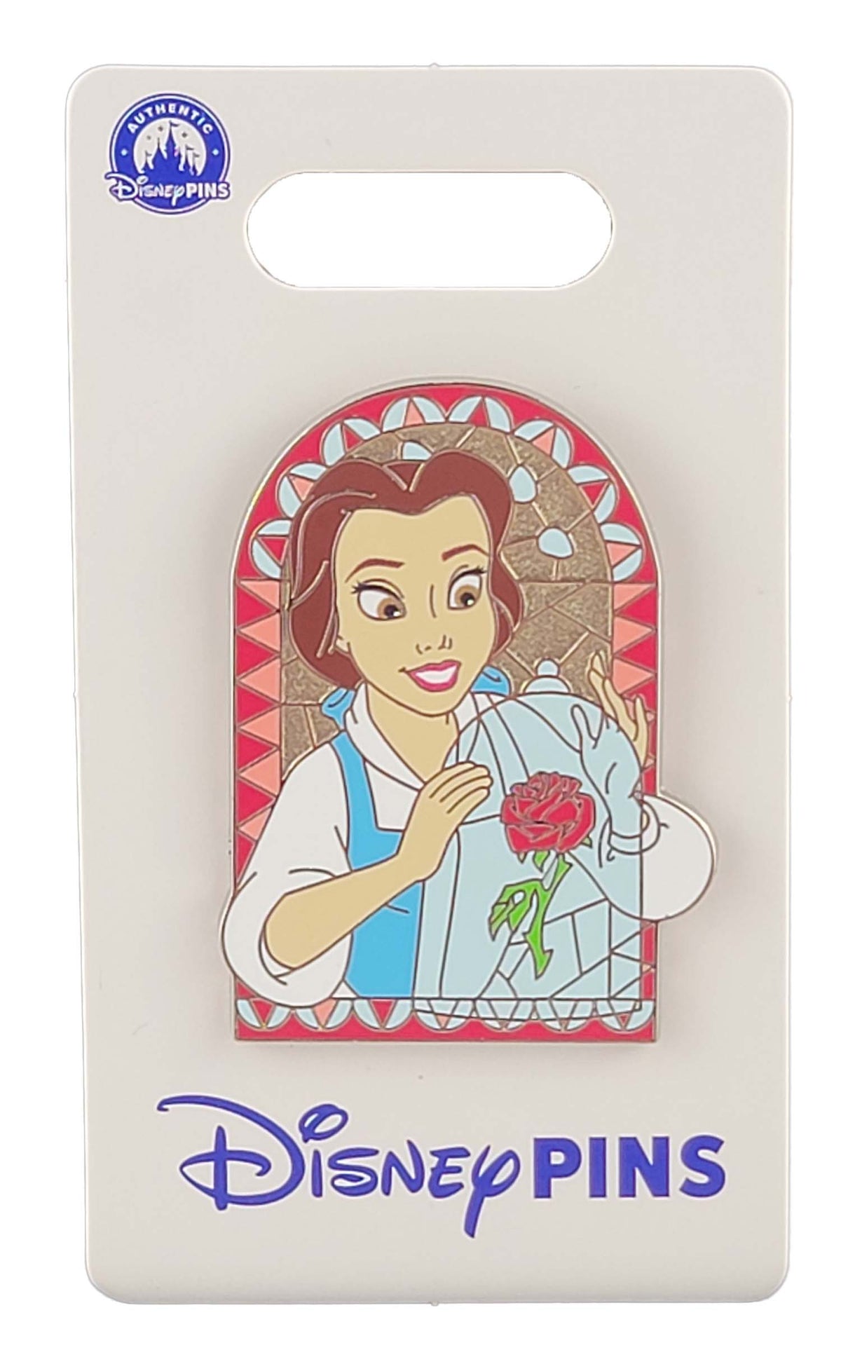 Disney Pin - Beauty and the Beast - Belle with the Enchanted Rose - front view
