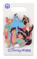 Disney Pin - Character Cluster - Aladdin - Jasmine, Genie, Jafar, Lago, and Abu