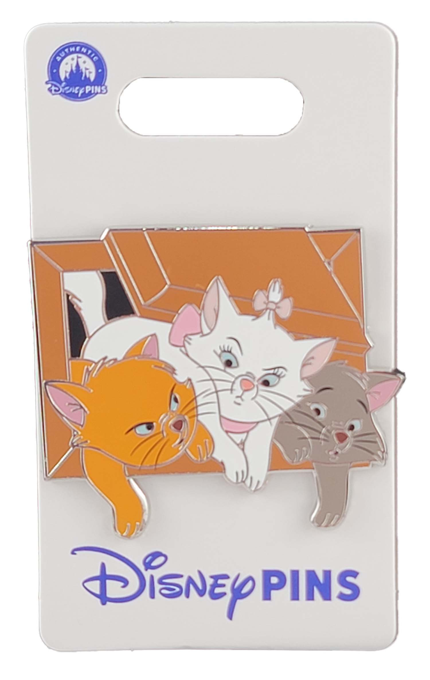 Disney Pin - The Aristocats - Toulouse, Berlioz, Marie - Squeezing Through a Doggy Door
