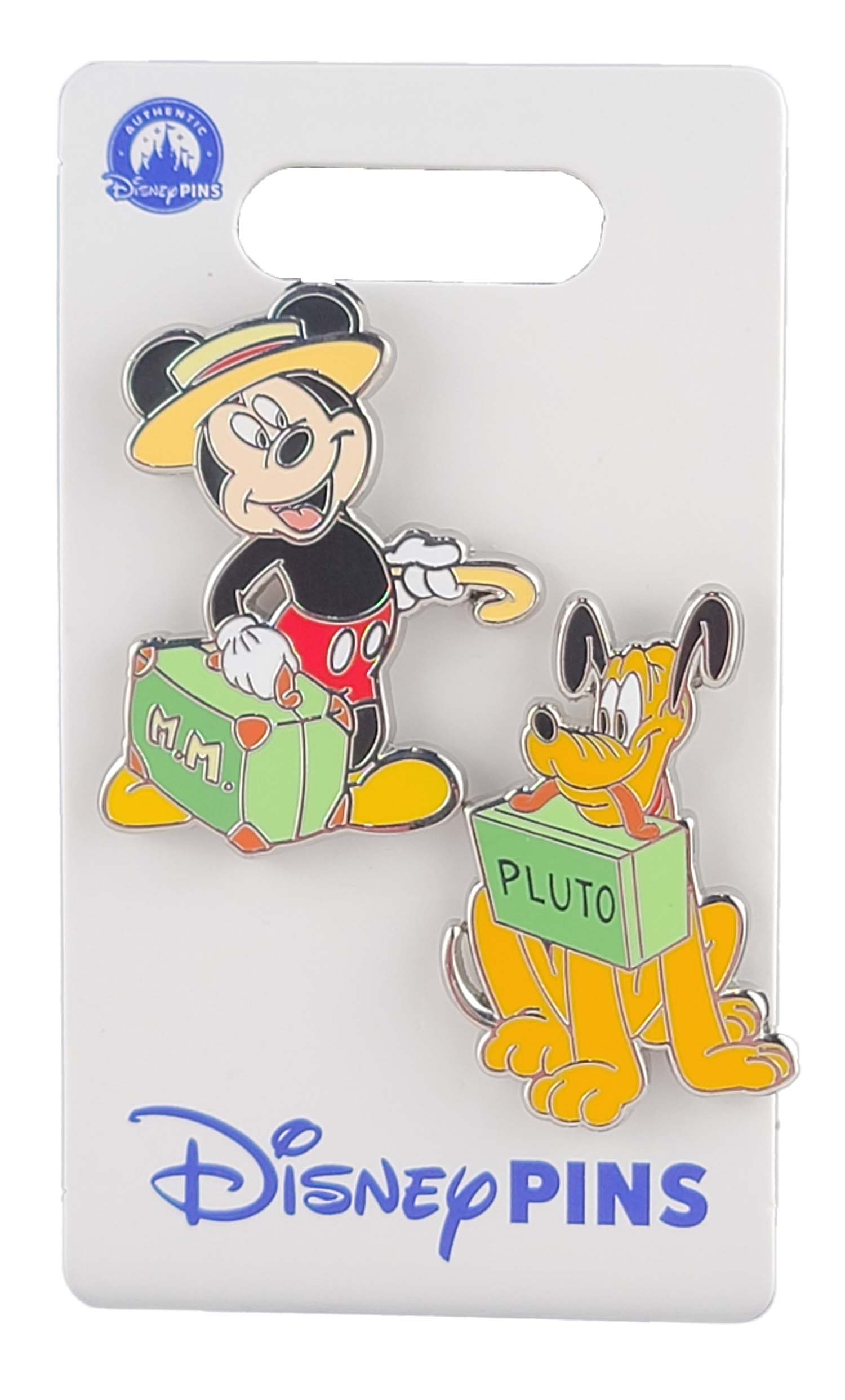 Disney Pin - Dapper Mickey and Pluto Vacation - 2 Pin Set