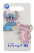 Disney Pin - Stitch and Winking Angel - 2 Pin Set