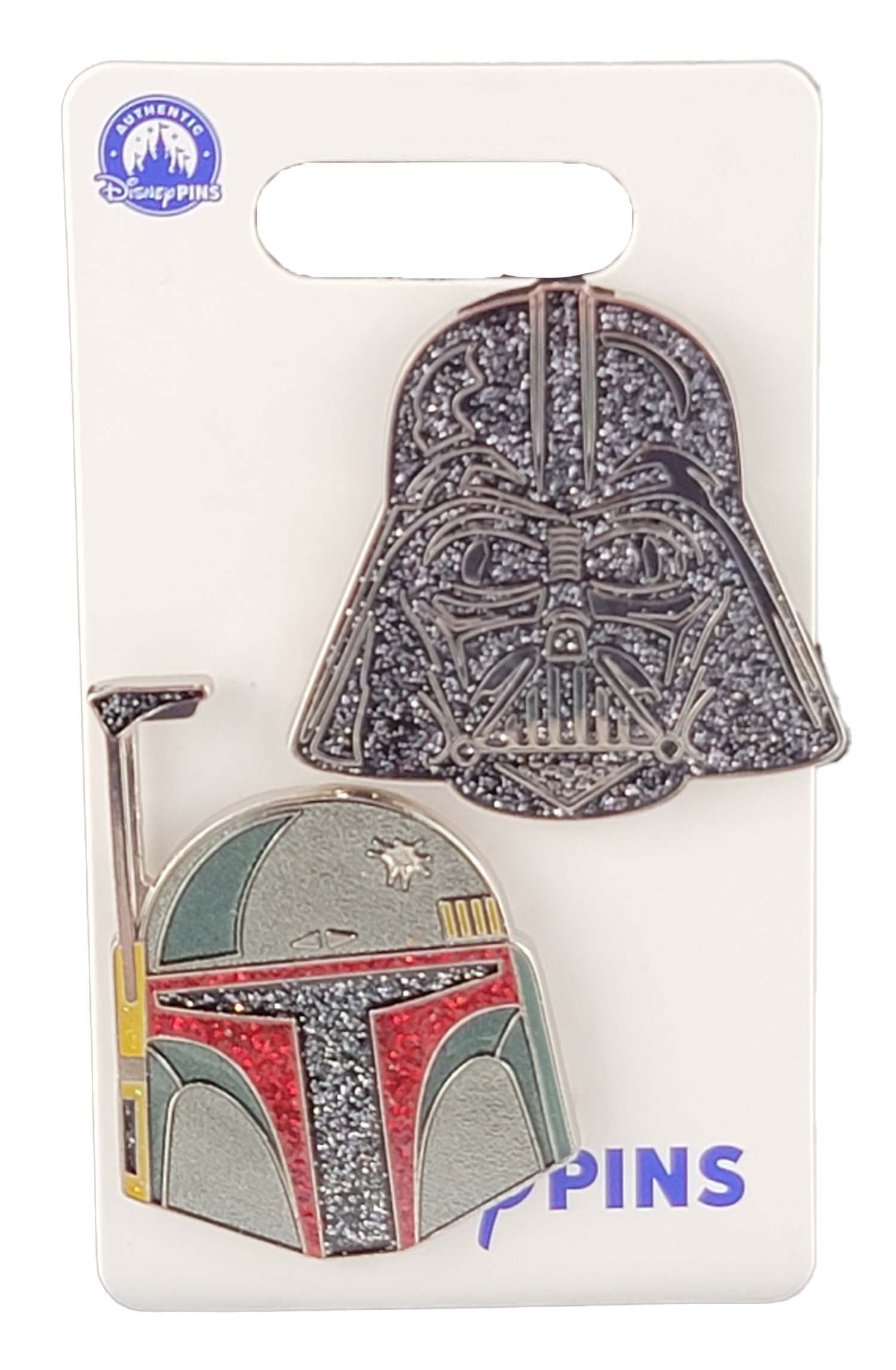Disney Pin - Star Wars Helmets - Darth Vader and Boba Fett - 2 Pin Set
