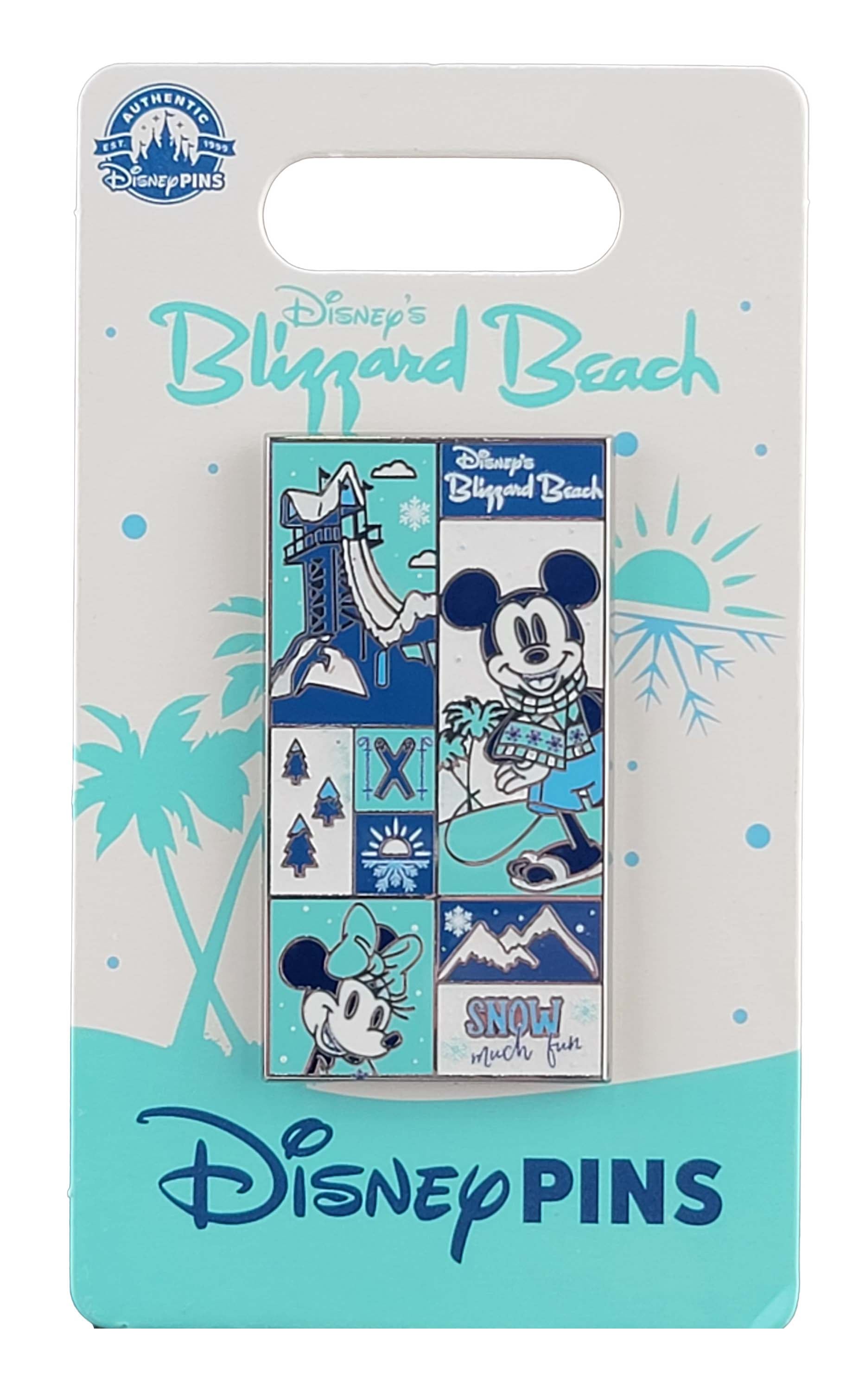 Disney Pin - Blizzard Beach Water Park - Mickey Mouse and Minnie - Snow Much Fun