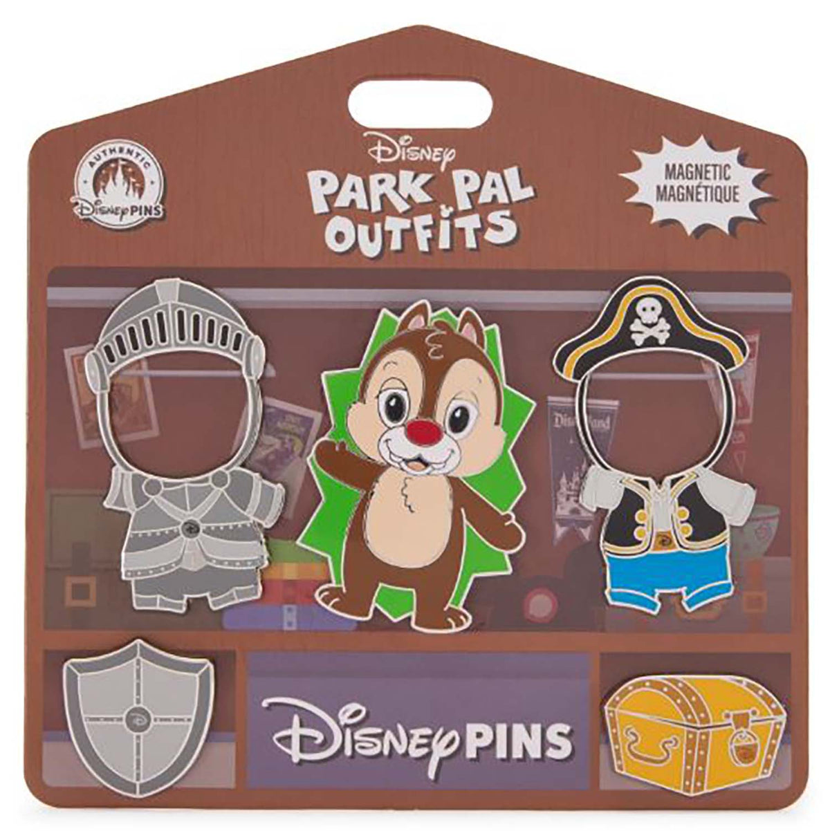 Disney Pin - Park Pal Outfits Dale Magnetic Set - front view