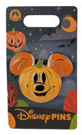 Disney Pin - Happy Halloween 2025 - Mickey Mouse - Pumpkin - Jack-o-Lantern - front view