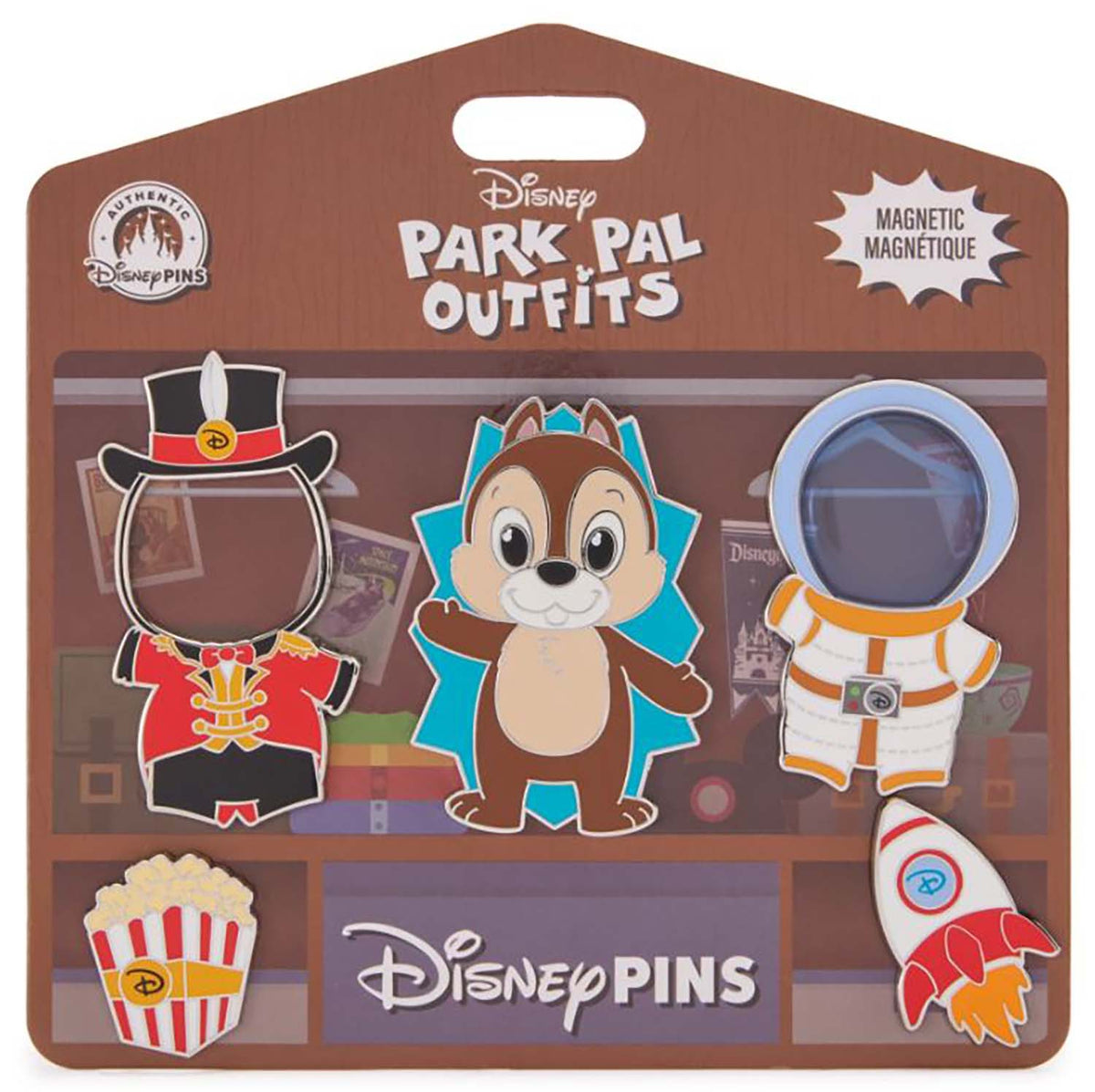 Disney Pin - Park Pal Outfits Chip Magnetic Set - front view
