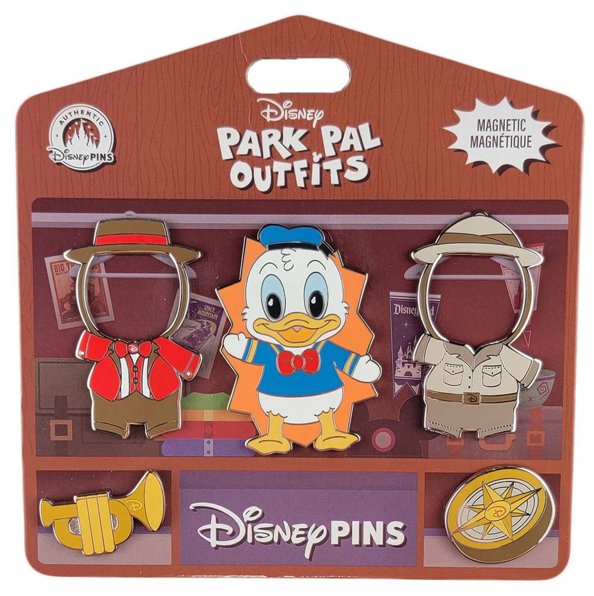 Disney Pin - Park Pal Outfits Donald Duck Magnetic Set - front view