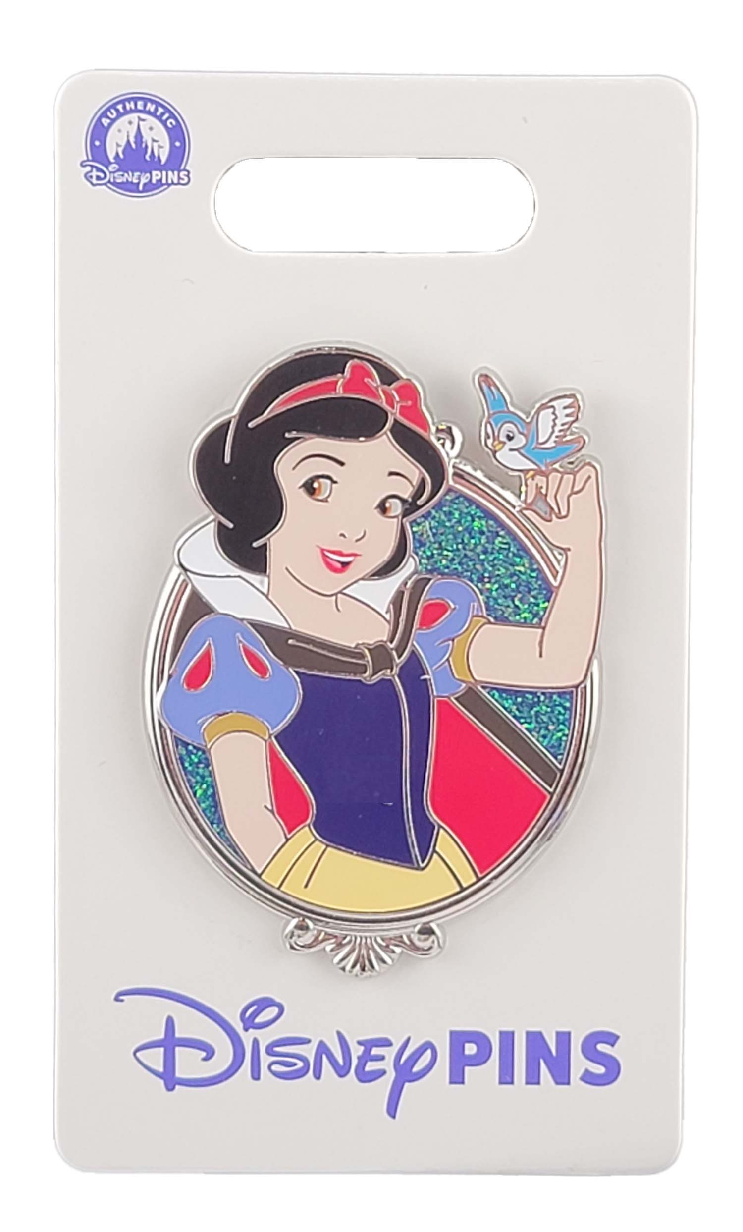 Disney Pin - Princess Glitter Portrait Series - Snow White and the Seven Dwarfs - Snow White with a Bluebird