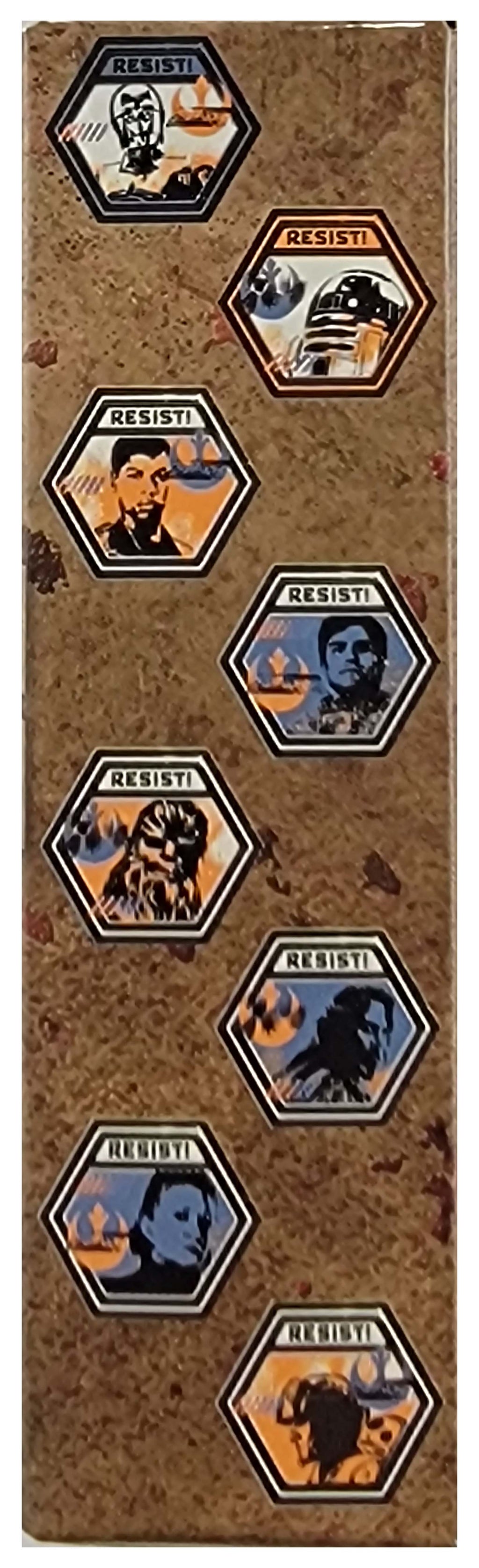 Disney Pin - Star Wars Resist Mystery Box - 2 Random Pins - Sealed - package and series details