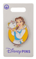 Disney Pin - Princess Glitter Portraits Series - Beauty and the Beast - Belle with Mrs Potts and Chip