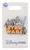 Disney Pin - Star Wars - Light Side - Luke Skywalker, Princess Leia, Han Solo, Chewbacca, R2-D2, C3PO, and Wicket the Ewok
