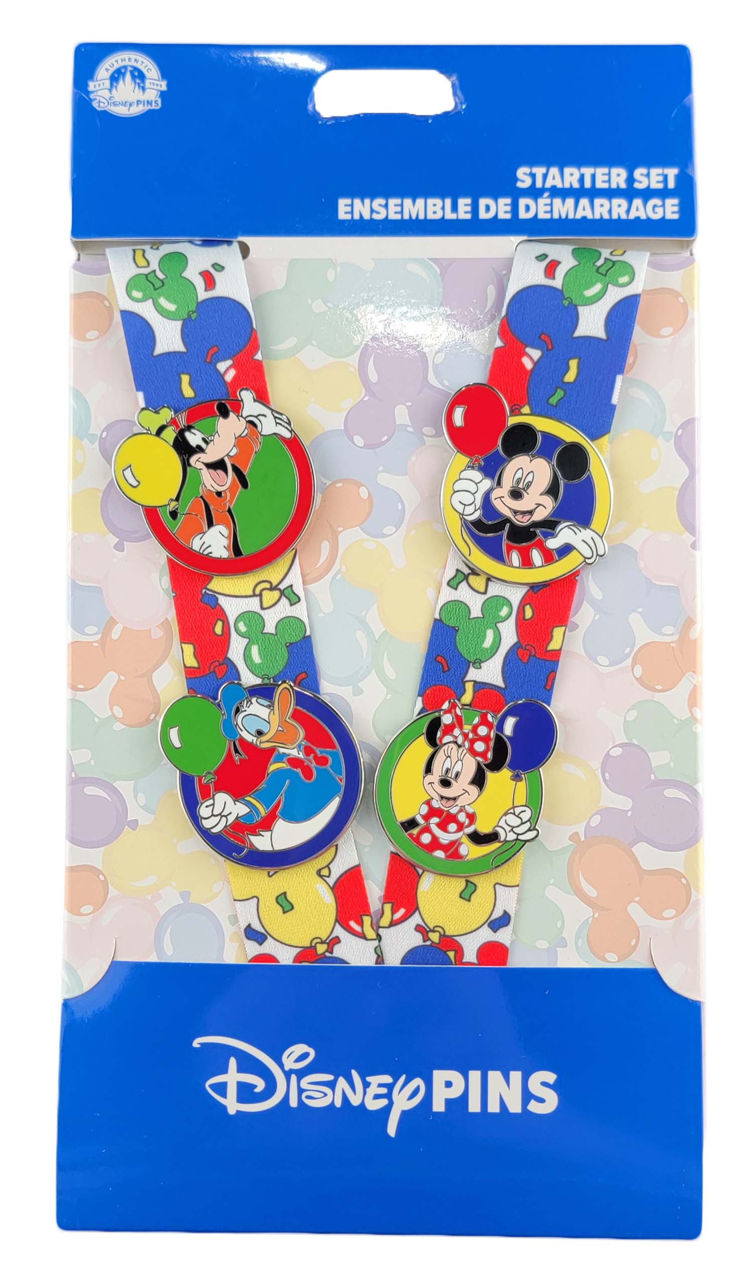 Disney Pin - Starter Set - Mickey, Minnie, Donald and Goofy with Balloons - Starter Set