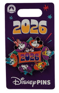 Disney Pin - Dated 2026 - Mickey and Friends - Minnie, Donald, Daisy, Goofy, Pluto and Chip n Dale - Spinner