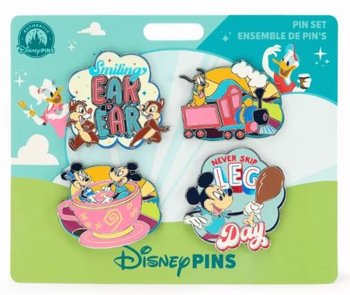 Disney Pin - Booster Set - Best Day Ever Mickey and Friends - 4-Pin Set - front view