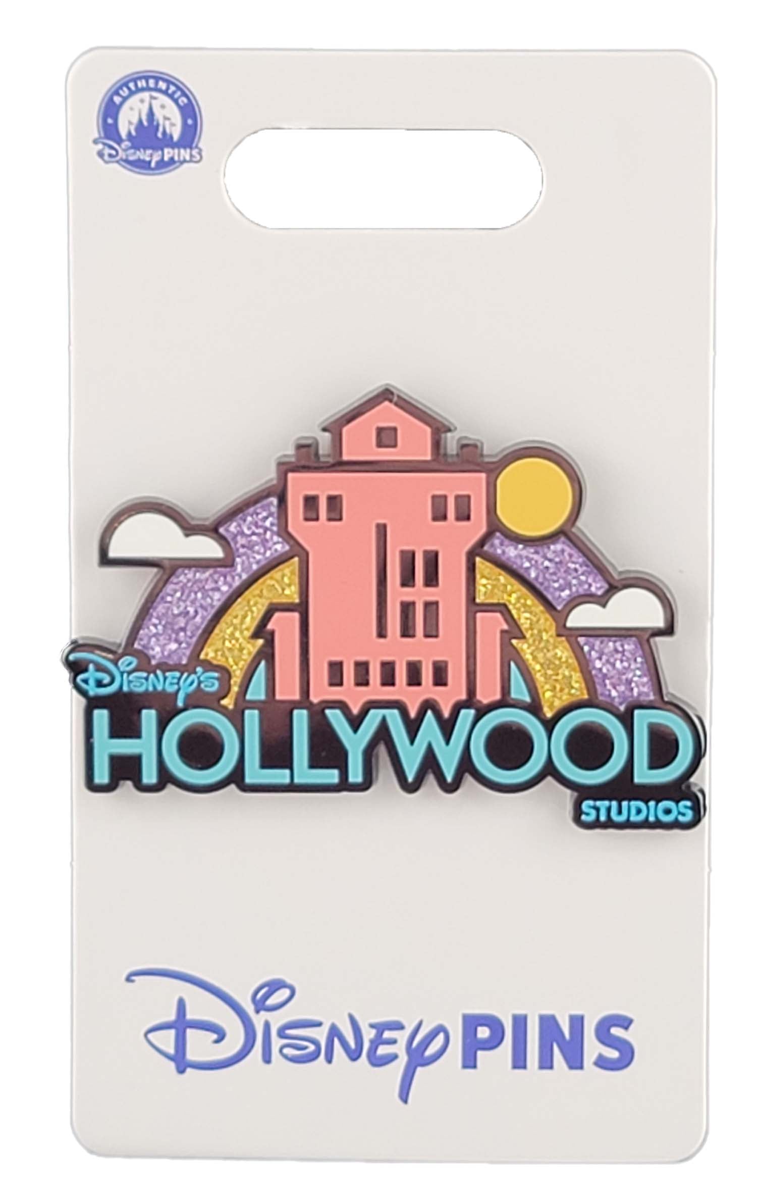 Disney Pin - Hollywood Studios Logo - Tower of Terror with Glitter Rainbow