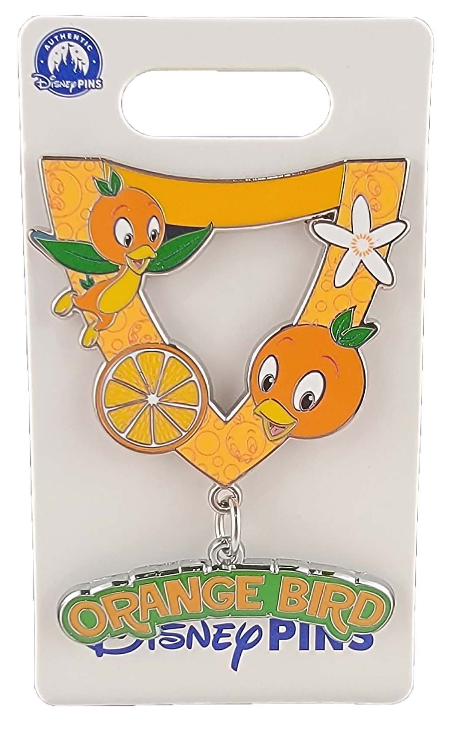 Disney Pin - Orange Bird - Pin Trading Lanyard Dangle Medallion Series