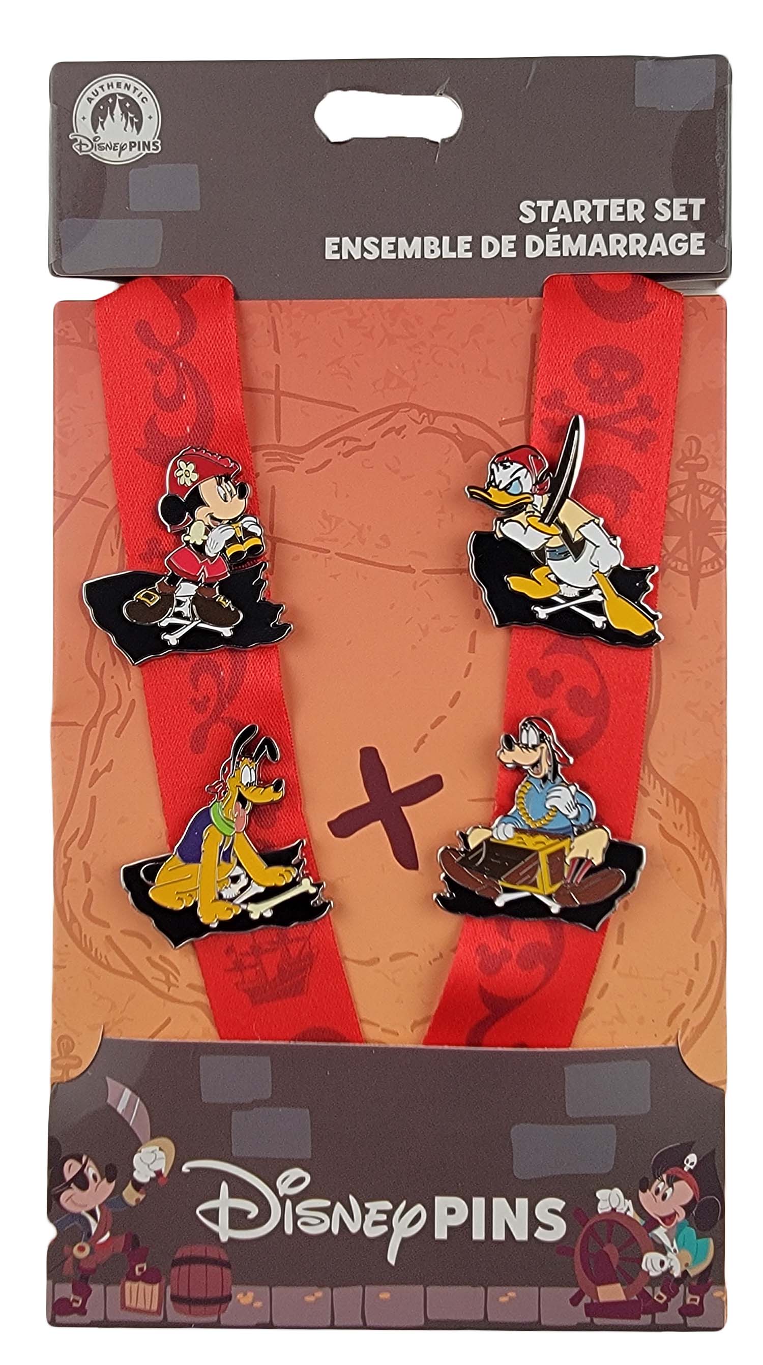 Disney Pin - Starter Set - Pirates - Mickey, Donald, Pluto, and Goofy