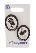 Disney Pin - Wedding - Mickey and Minnie Bride and Groom Silhouettes - 2-Pin Set