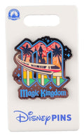 Disney Pin - Magic Kingdom - Monorail Red and Fireworks - Letter M