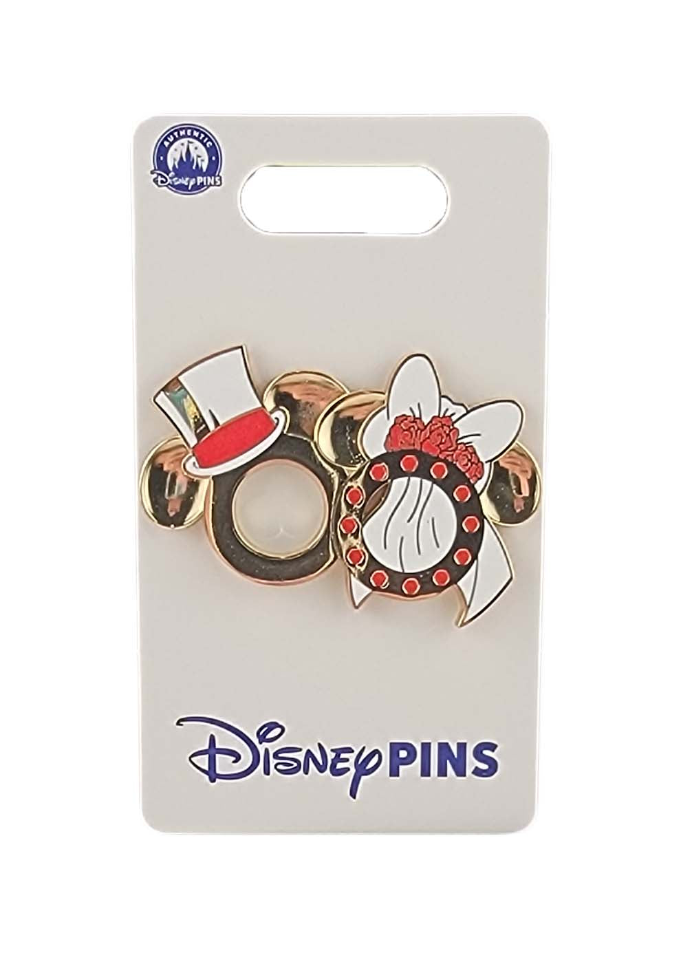 Disney Pin - Wedding Rings - Mickey Mouse and Minnie Mouse - Icons