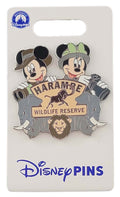 Disney Pin - Animal Kingdom - Harambe Wildlife Reserve Sign - Mickey and Minnie Mouse