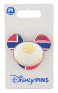 Disney Pin - EPCOT Norway - School Bread and Flag Mickey Icon - front view