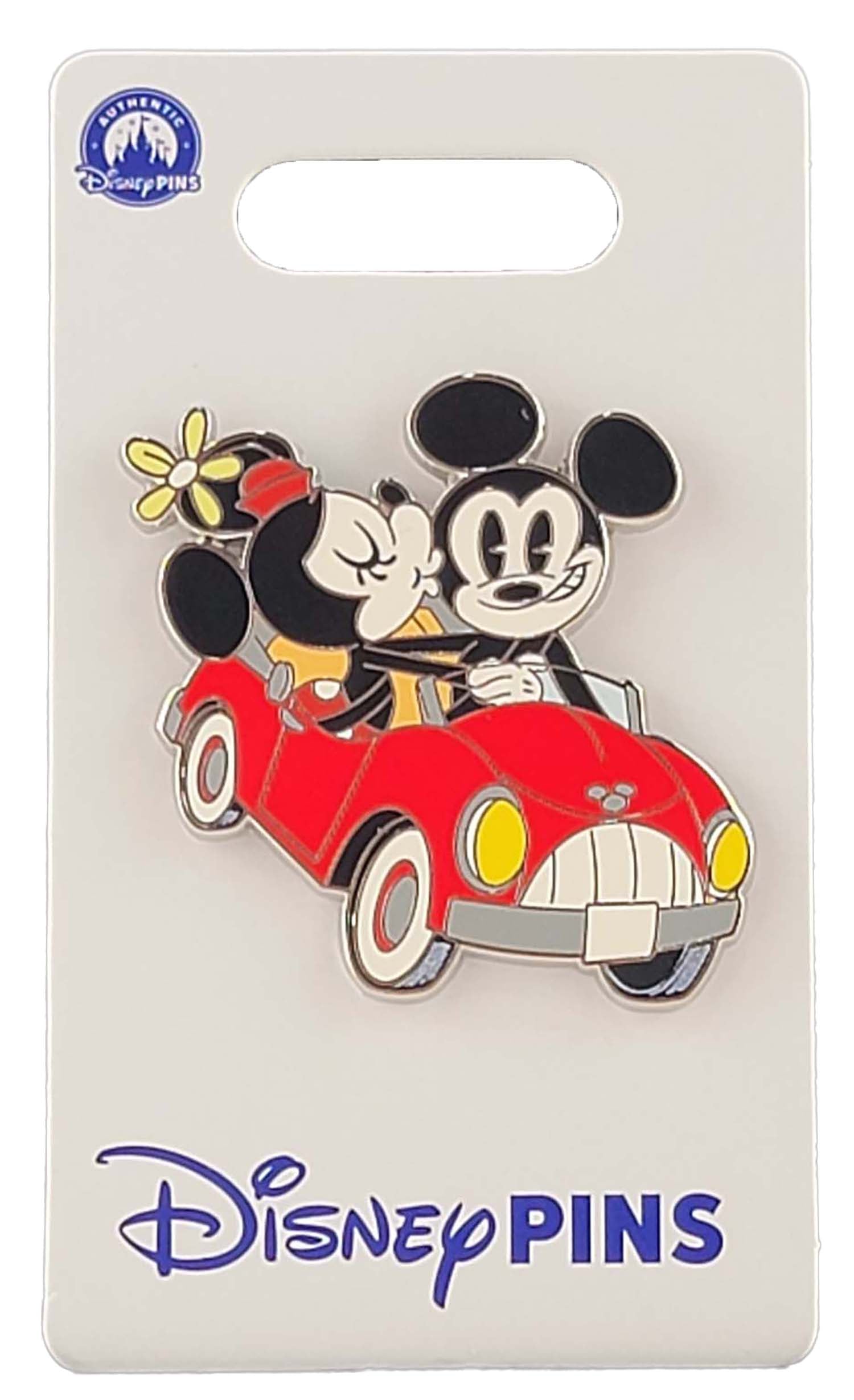 Disney Pin - Runaway Railway - Minnie Kissing Mickey in Red Car