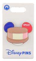 Disney Pin - EPCOT France - Macaron Ice Cream Sandwich and Flag Mickey Icon - front view